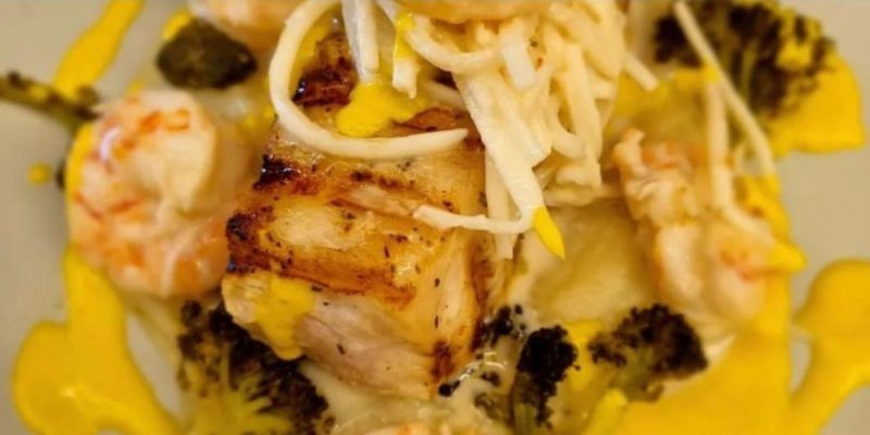 Lombo de pirarucu grelhado