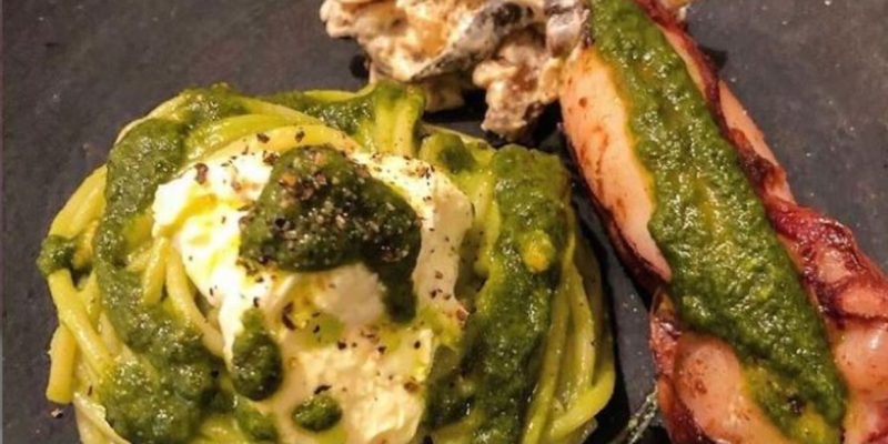 Lula com recheios de cogumelo