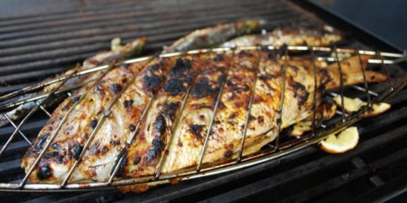 Pargo na churrasqueira